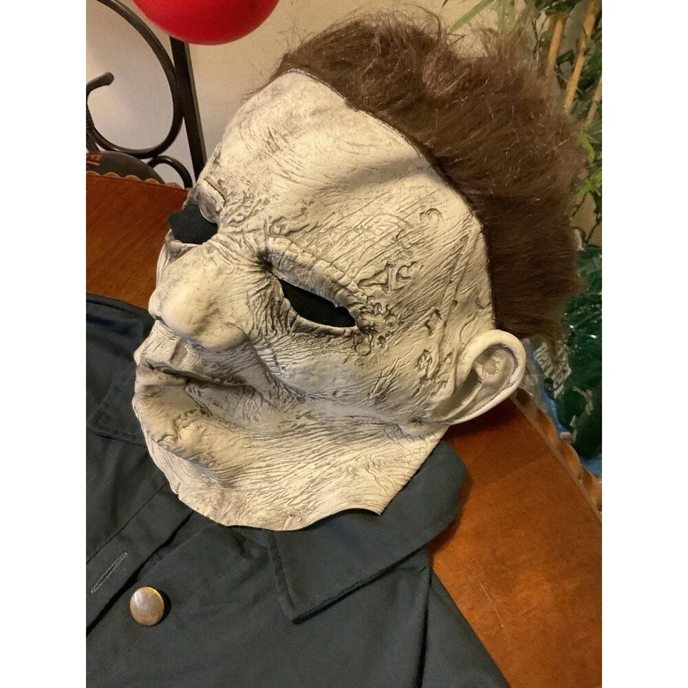Michael Myers Halloween II Costume Adult Large Blue Jumpsuit Bloody Mask Spirit - Picture 4 of 9